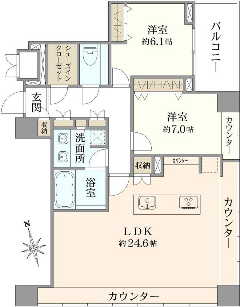 グランスイート麻布台ヒルトップタワーの間取図