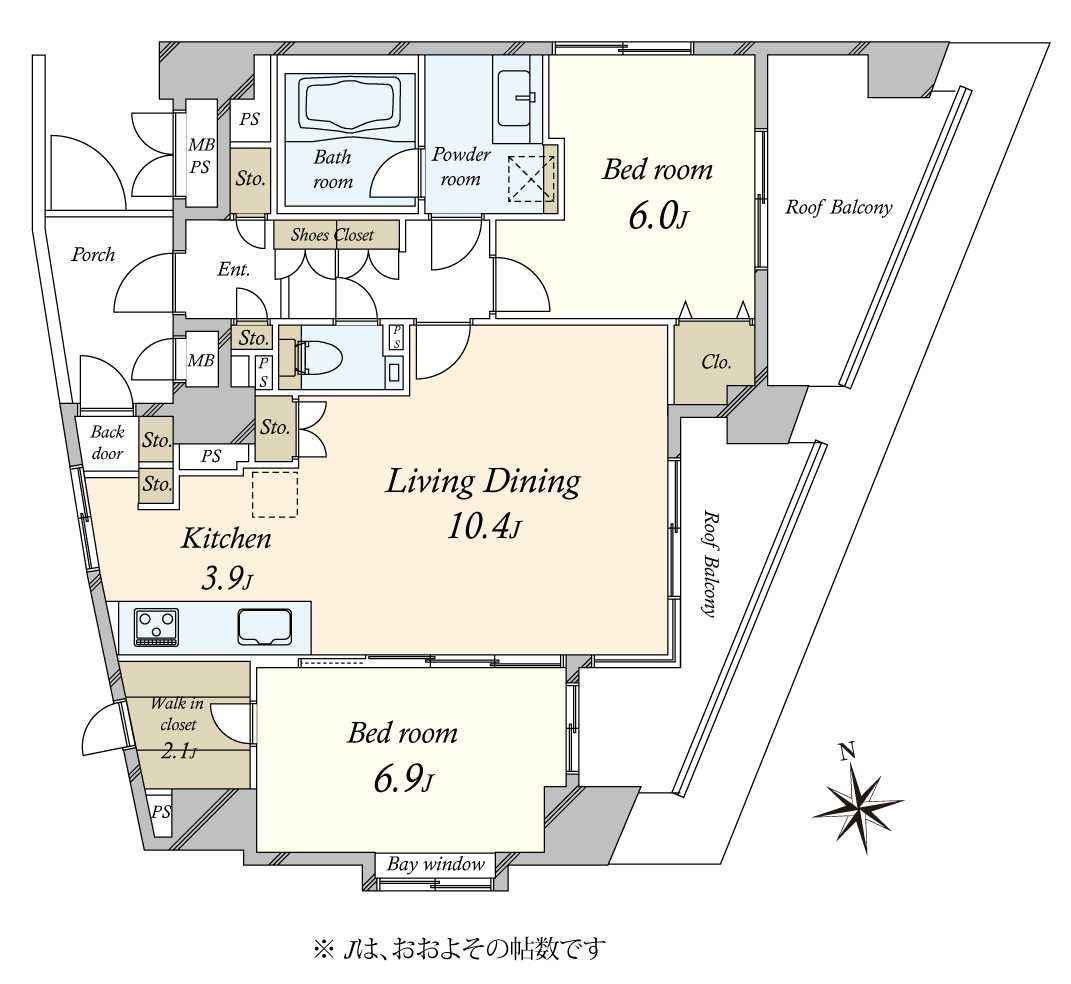 恵比寿ブルーメの間取図