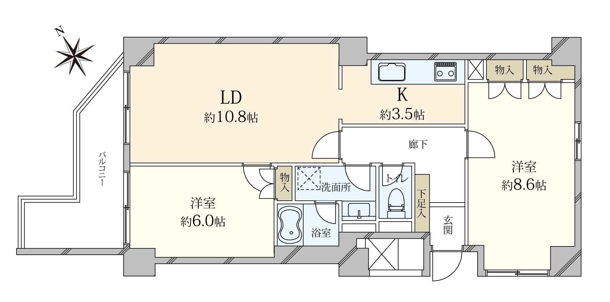 クレール白金台の間取図