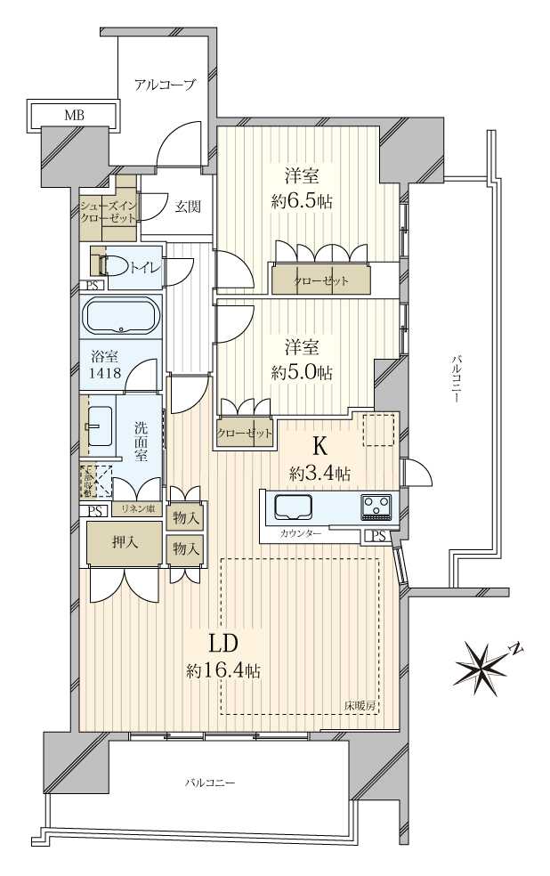 ジオ新丸子の間取図