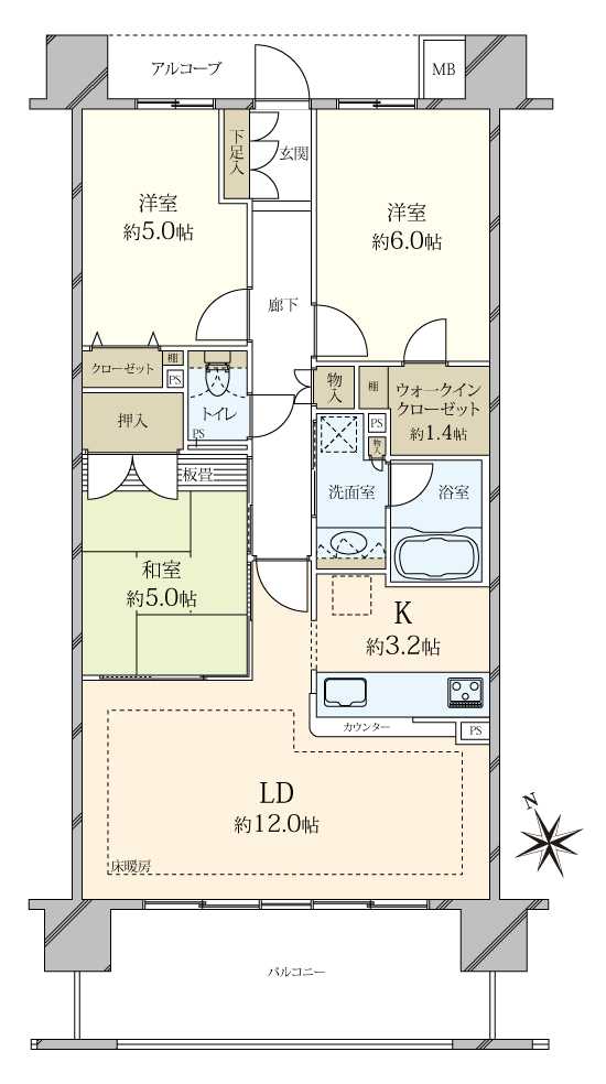 クレストシティタワーズ浦安リバータワーの間取図
