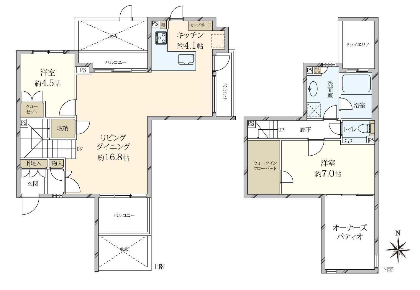 ロイヤルシーズン瀬田の間取図