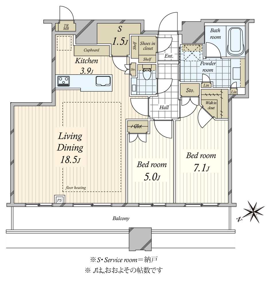 ブリリアタワーズ目黒サウスレジデンスの間取図