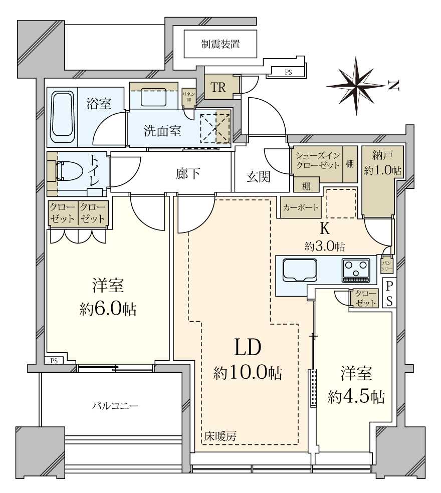 白金ザ・スカイEAST棟の間取図