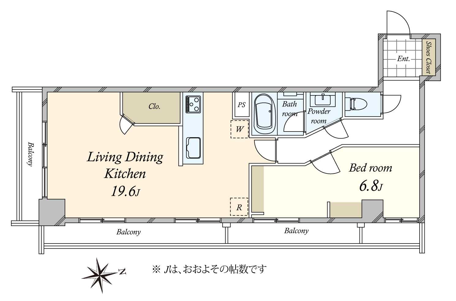 秀和三田綱町レジデンスの間取図