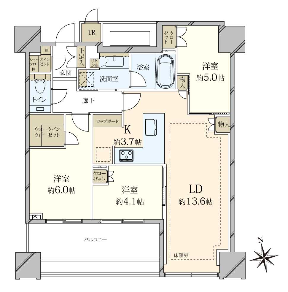 白金ザ・スカイEAST棟の間取図