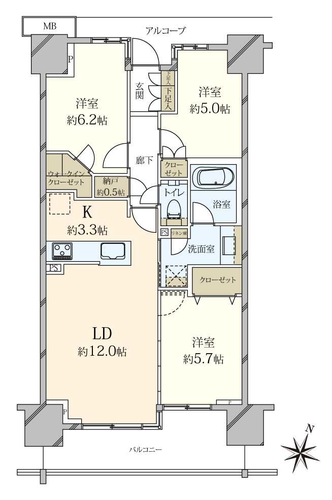 プラウド浦和高砂マークスの間取図