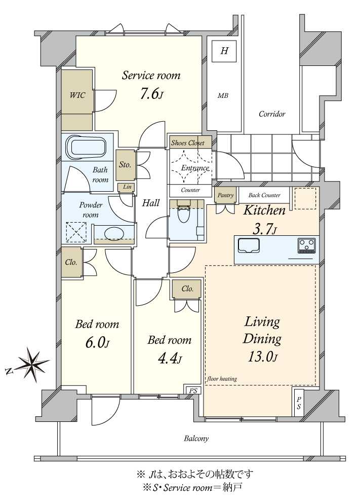 ブランズ麻布狸穴町の間取図