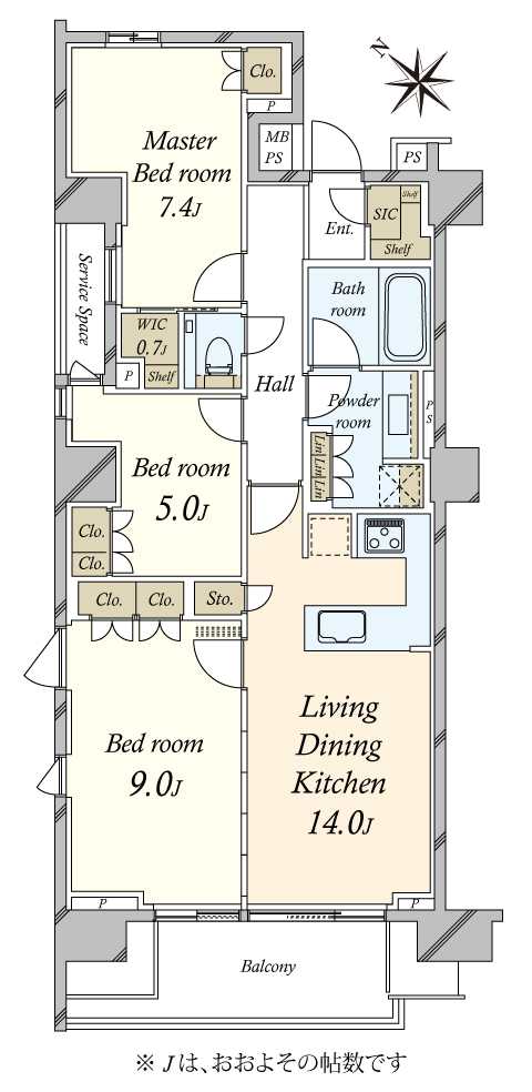 パークホームズ西小山の間取図