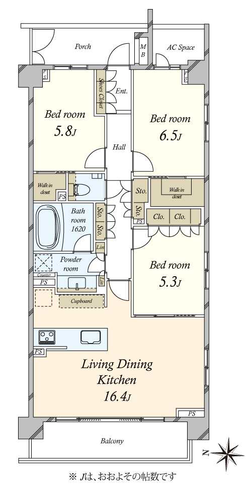 パークハウス世田谷千歳台コンフォートの間取図
