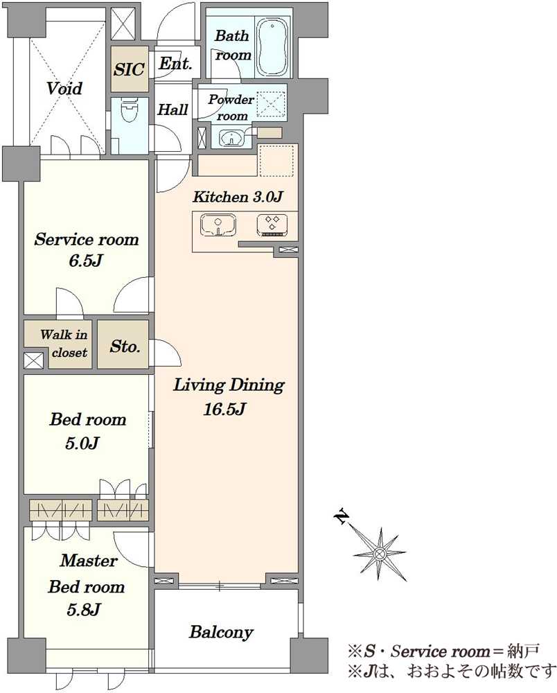オープンレジデンシア高輪台の間取図