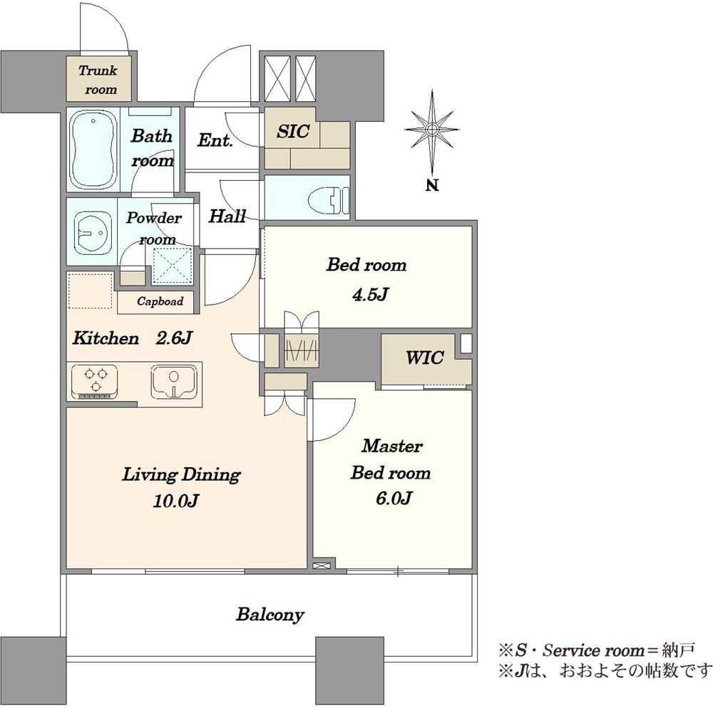 パークシティ大崎ザ・タワーの間取図