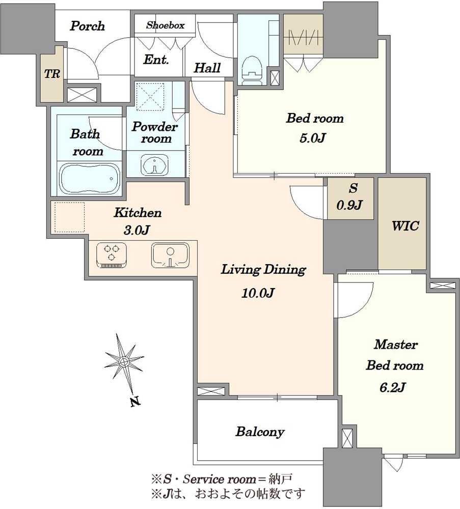 ドゥトゥール WESTの間取図