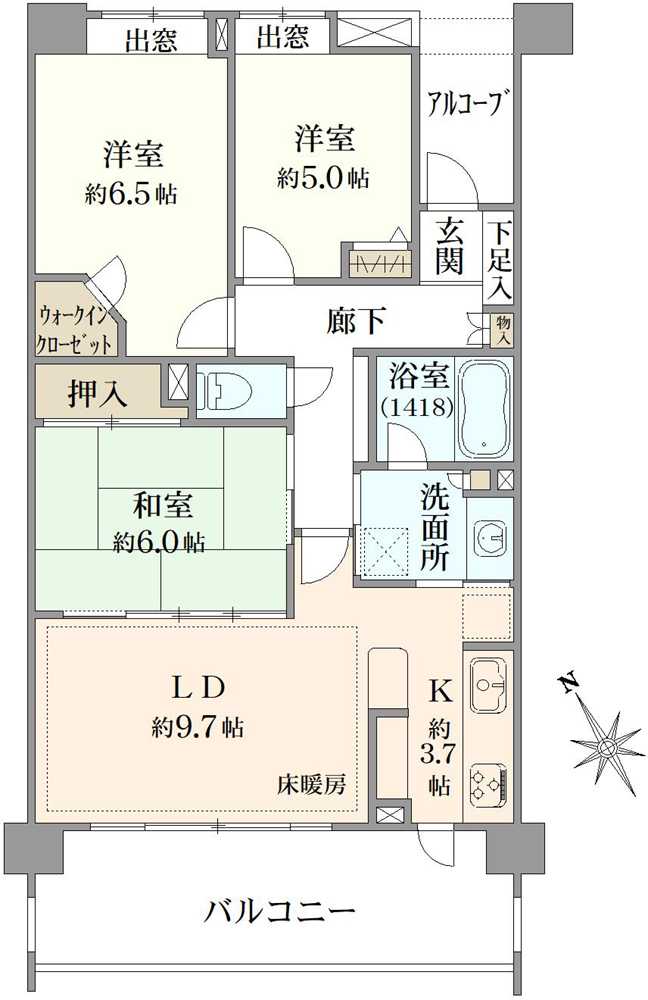 ライオンズステージ喜多見ガーデンシティの間取図