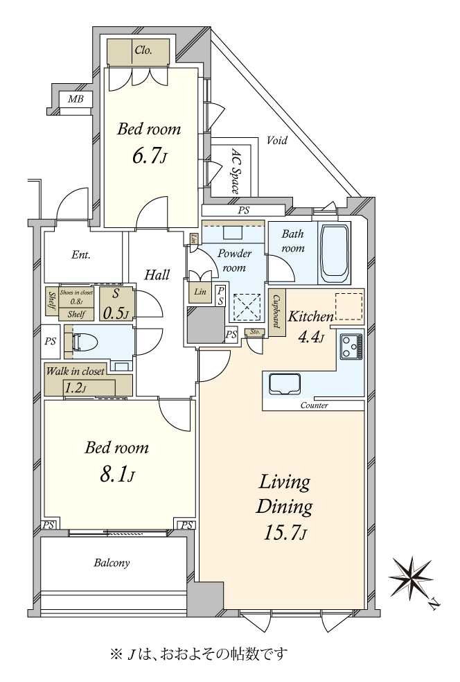 ザ・パークハウス中目黒小川坂の間取図