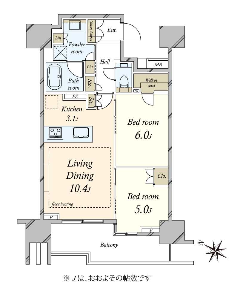 プラウド中目黒の間取図
