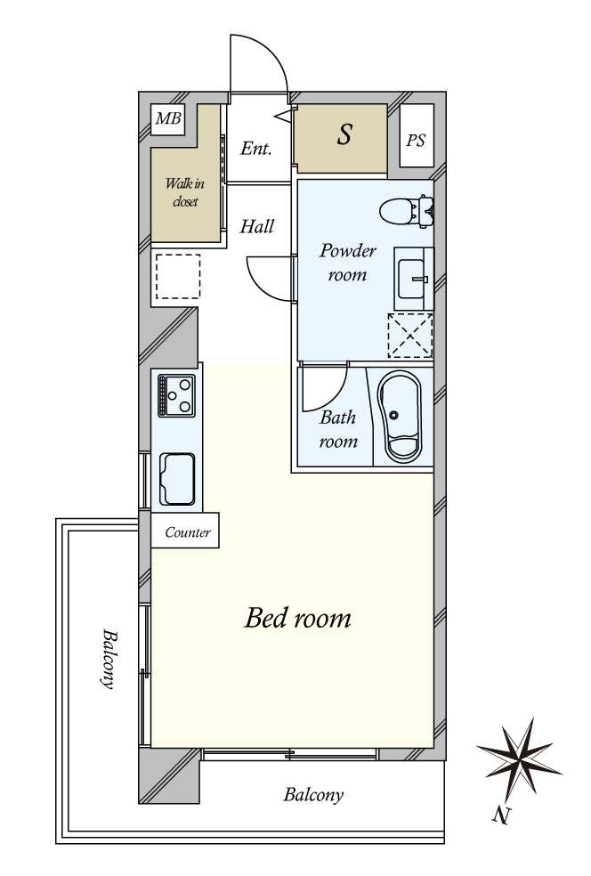 赤坂コーポの間取図