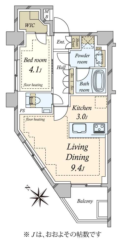 イニシア文京根津の間取図
