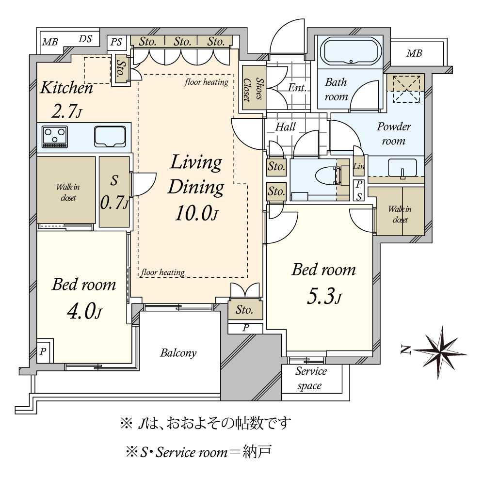 プラウド文京千駄木の間取図