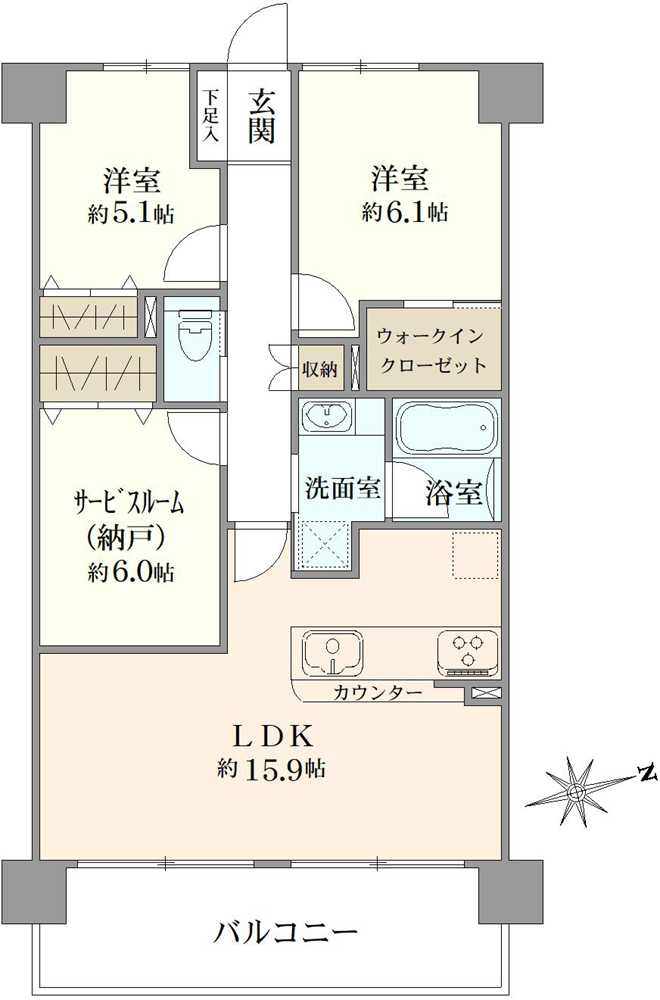 プライムスクエア―梅島の間取図