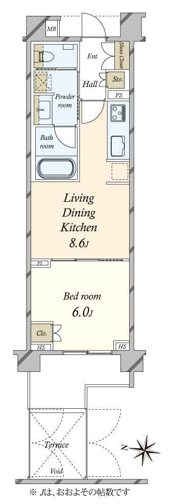 オープンレジデンシア千駄木ヒルズの間取図