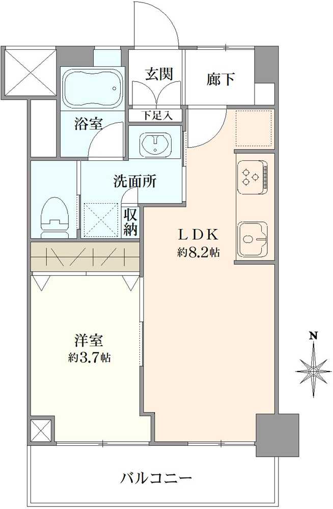 ダイアパレス鶯谷の間取図