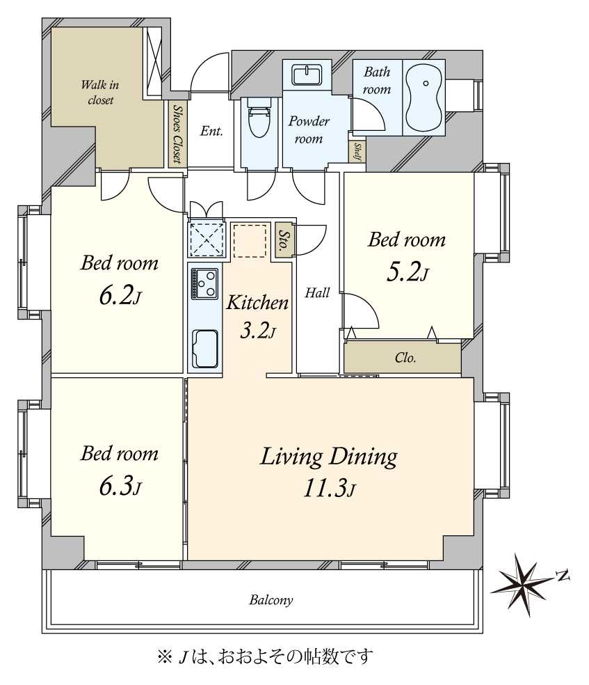 ライオンズマンション北馬込の間取図