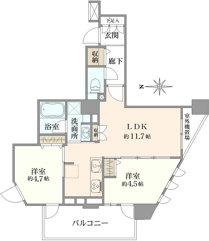 ライオンズ東中野の間取図