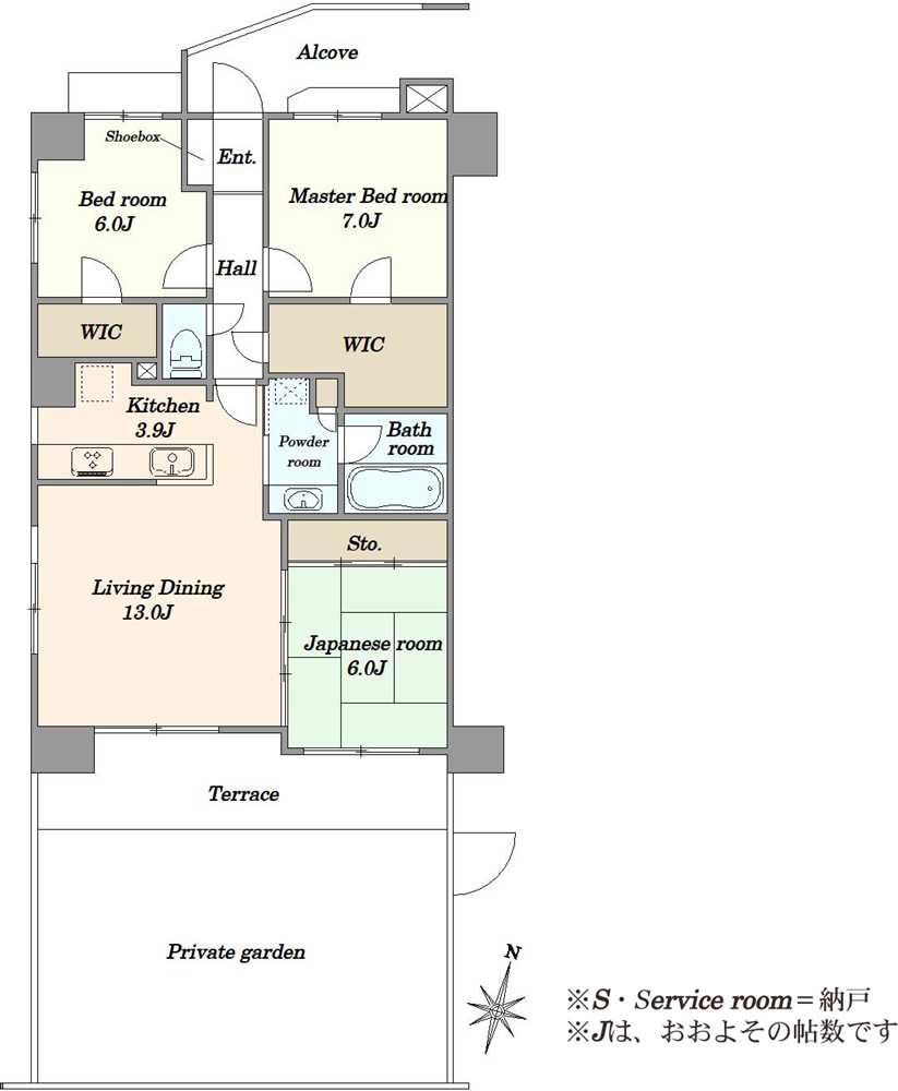 グローベルザ・ガーデン川口の間取図
