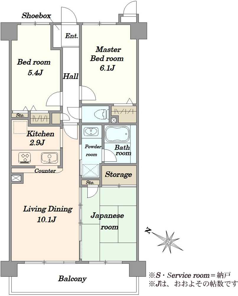 ライオンズマンション蕨中央第2の間取図