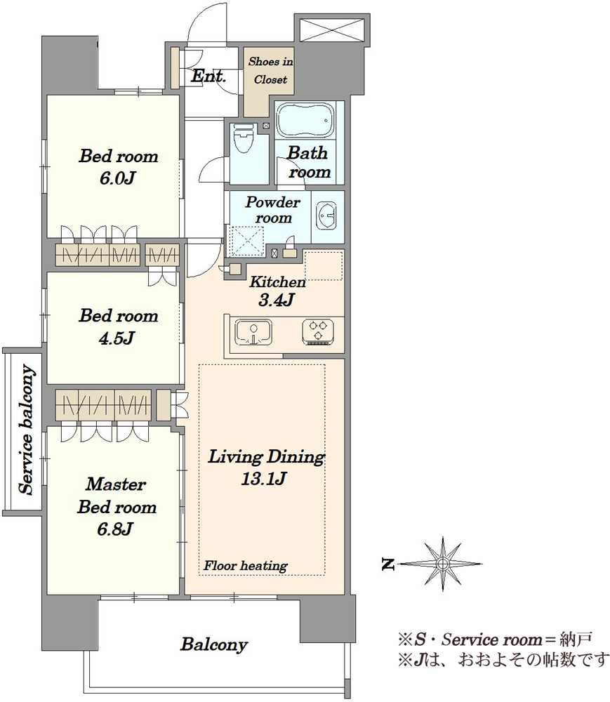 レジデンシャル金町の間取図