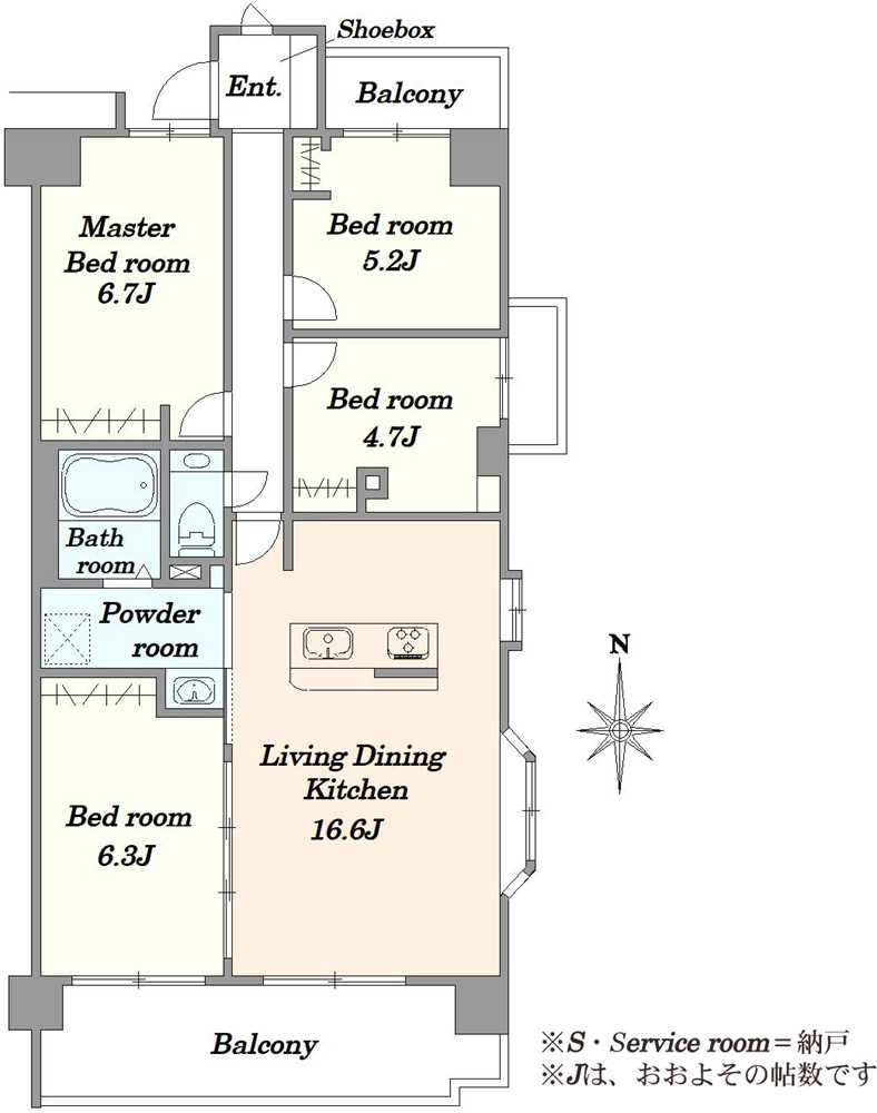 川口幸町パークハウスの間取図