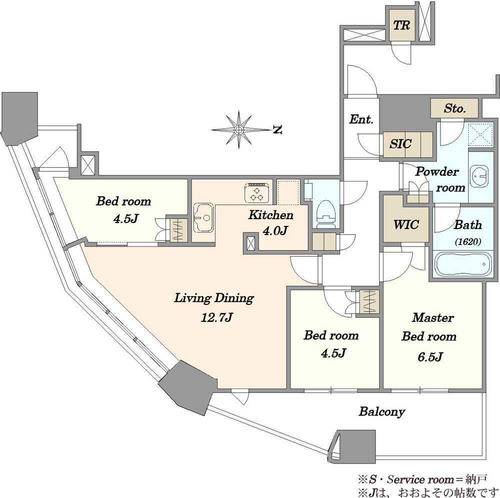 パークシティ武蔵小杉ザガーデンタワーズウエストの間取図