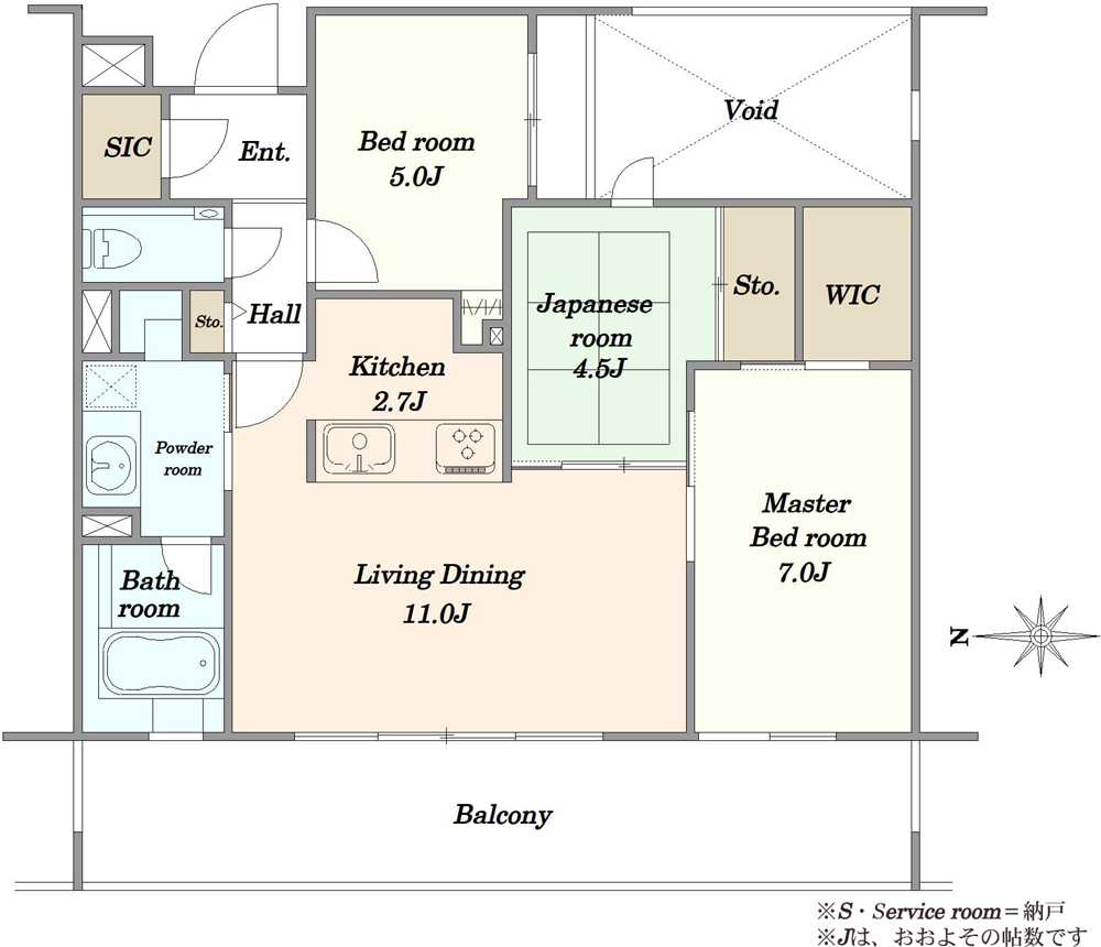 クリオレジダンス新城フロントコートの間取図
