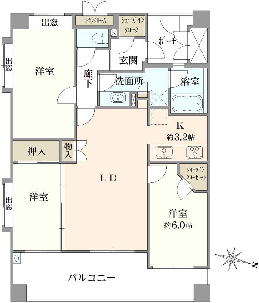 シーズガーデン武蔵境の間取図
