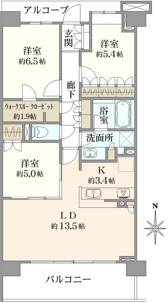 ザ・パークハウス国分寺四季の森IIの間取図