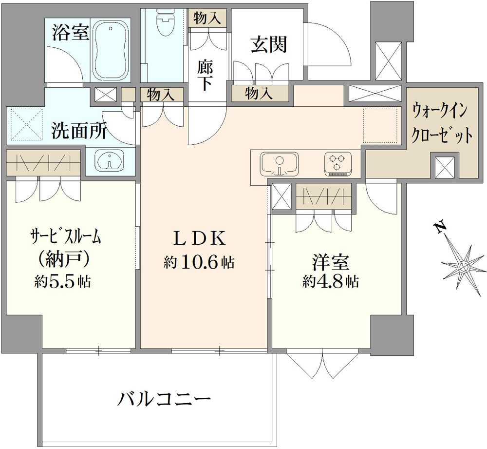 プレシス武蔵野中央の間取図