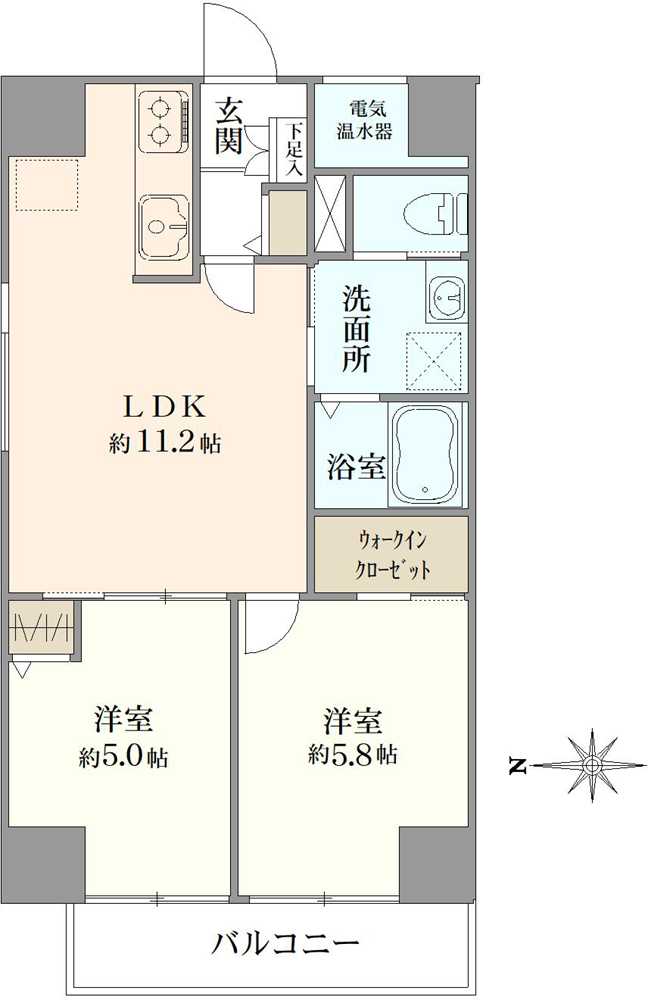 三鷹ロイヤルハイツA棟の間取図