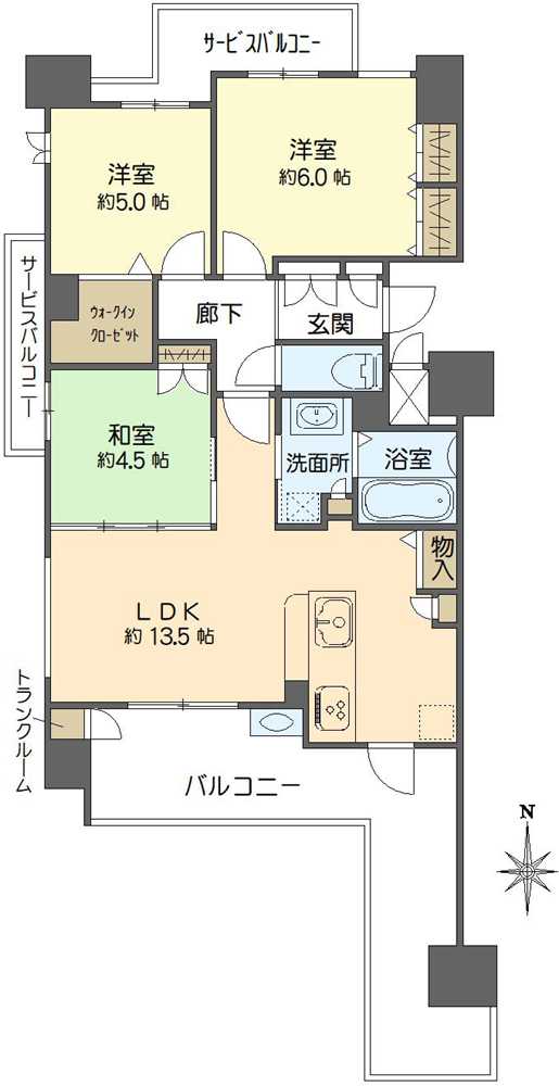 プライムスクエア住吉公園の間取図