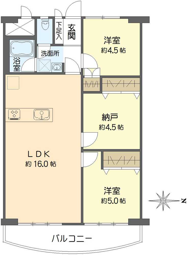 深草西浦住宅の間取図