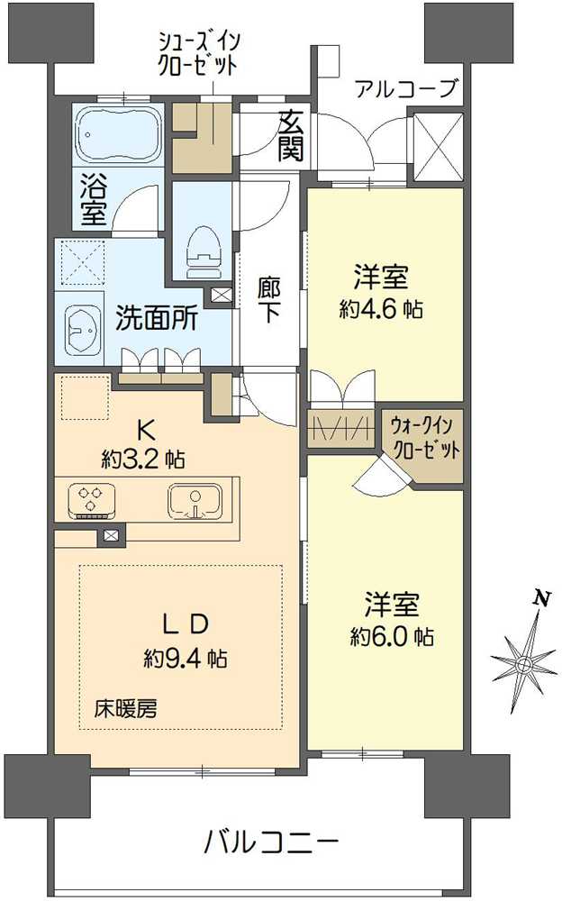 うめきたザ・レジデンスの間取図