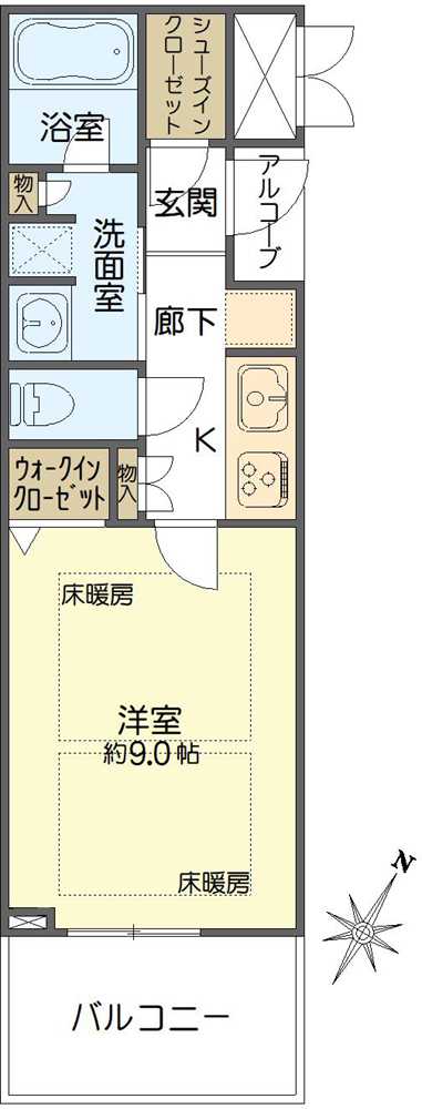 ジオグランデ梅田の間取図