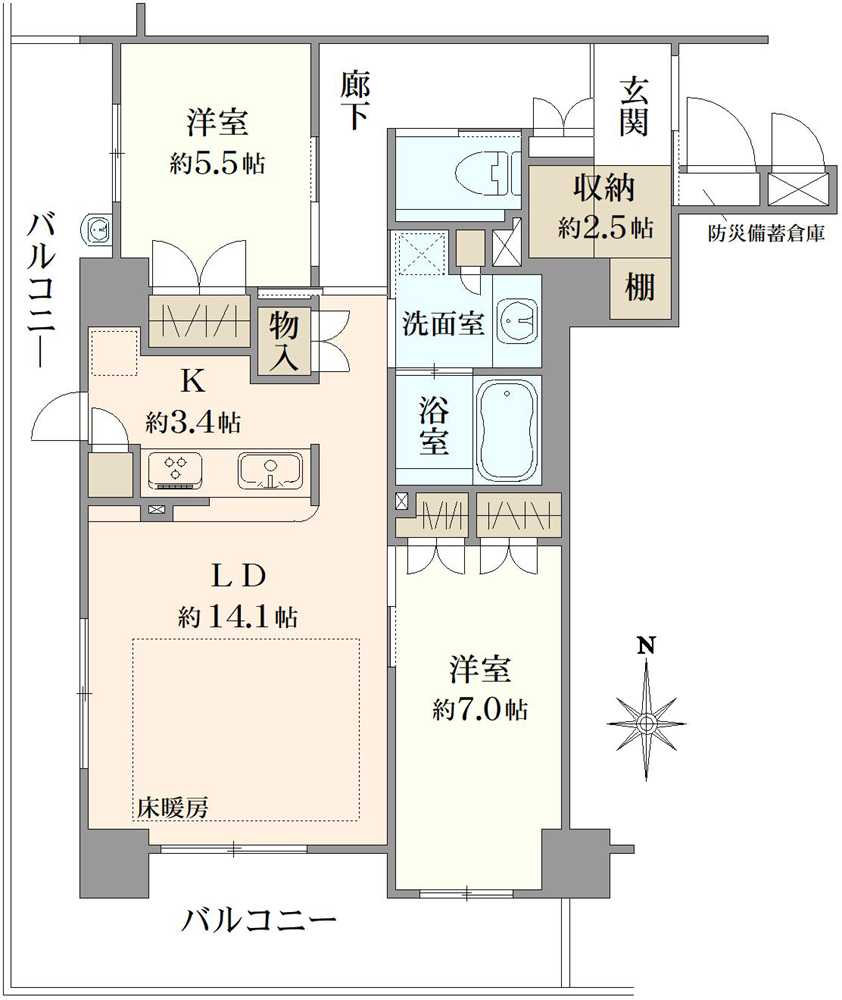 マスターズマンション吹田千里丘中楽坊の間取図