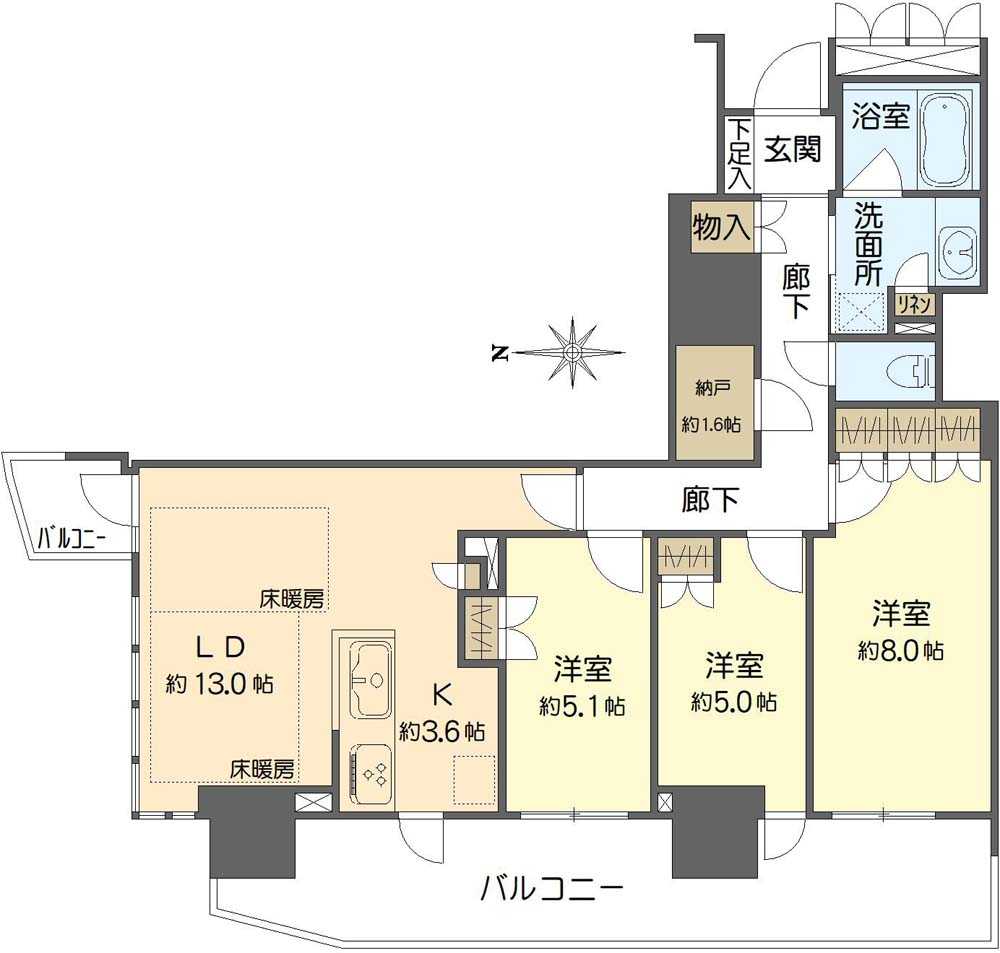 ローレルタワー堺筋本町の間取図