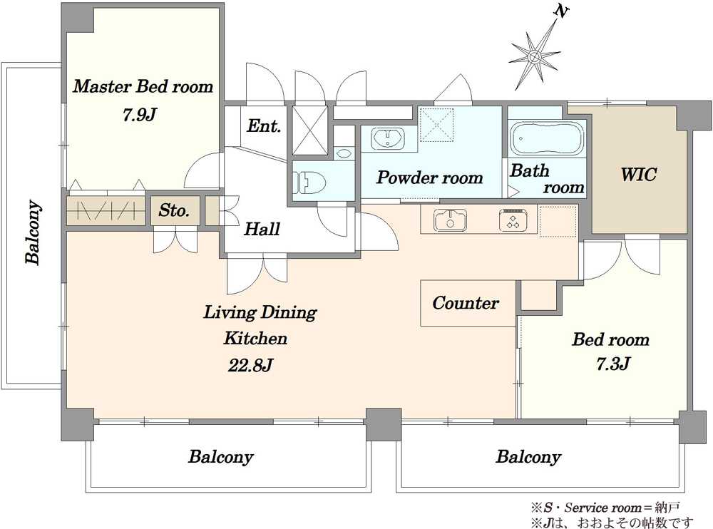 フラット田園調布の間取図