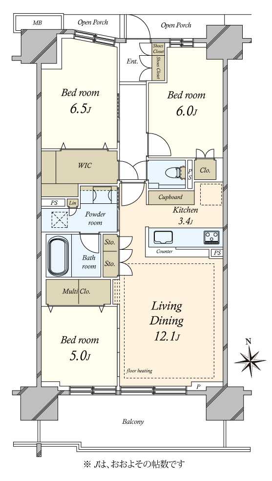 プラウドシティ大田六郷フォレスト街区棟の間取図