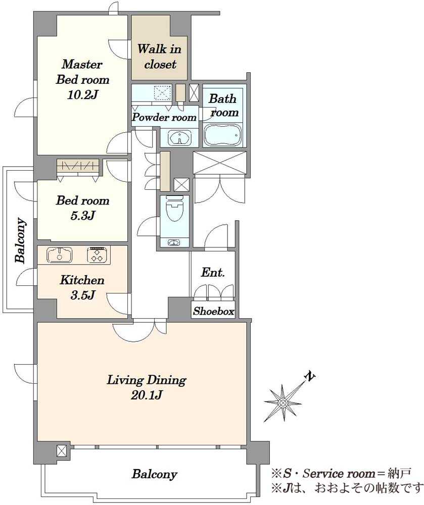 パークハウス多摩川南5番館の間取図