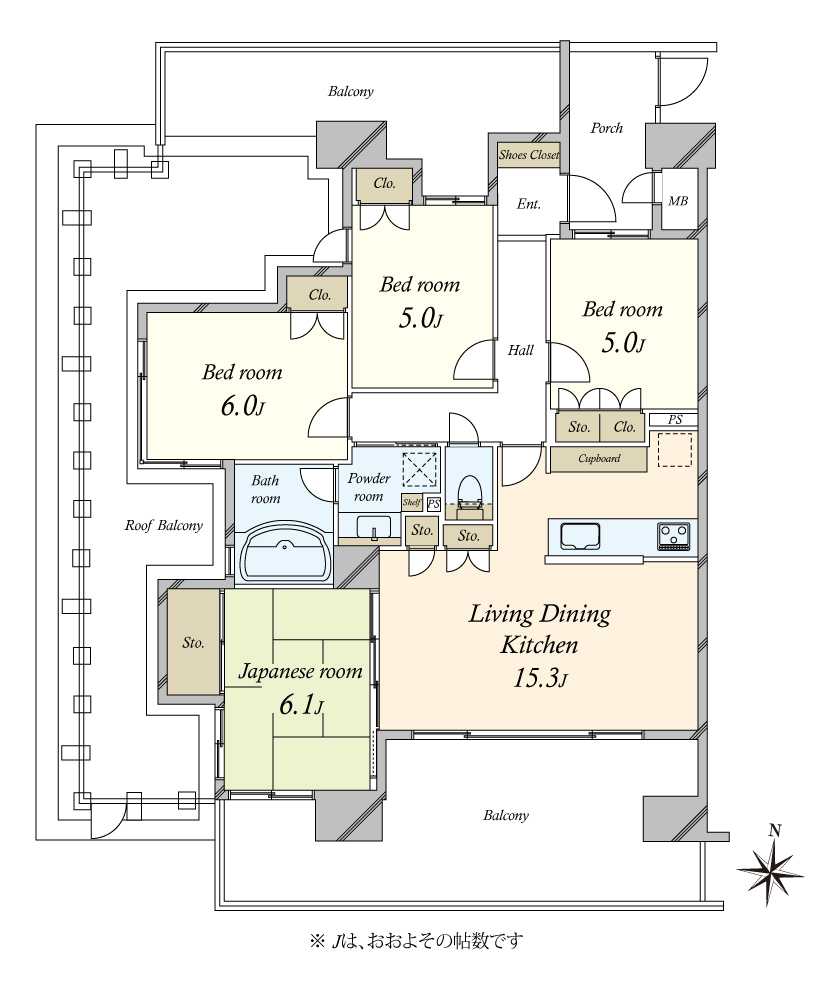 グランイーグル多摩川VIの間取図