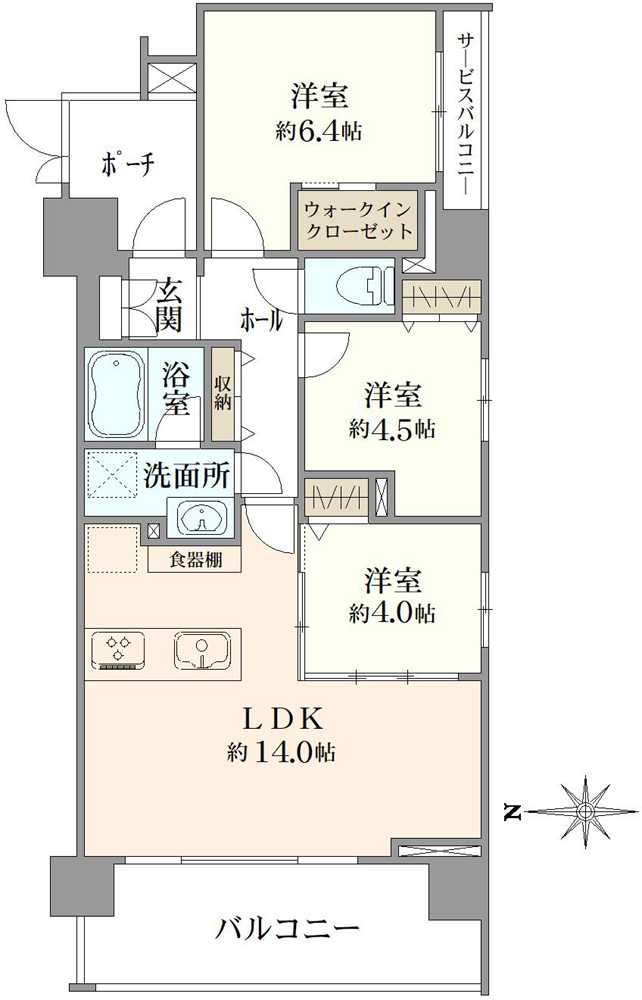 リビオレゾン両国　オン・ザ・ステーションの間取図