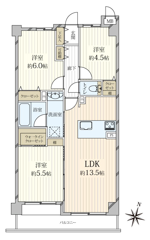 ダイアパレスグランジェ柴又の間取図